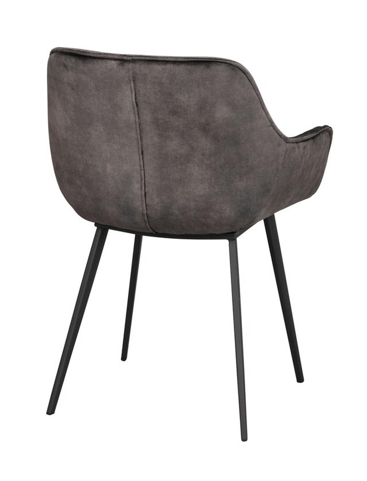 STOL MED ARMSTÖD  - svart/grå, Klassisk, metall/trä (59/81/60cm) - Rowico