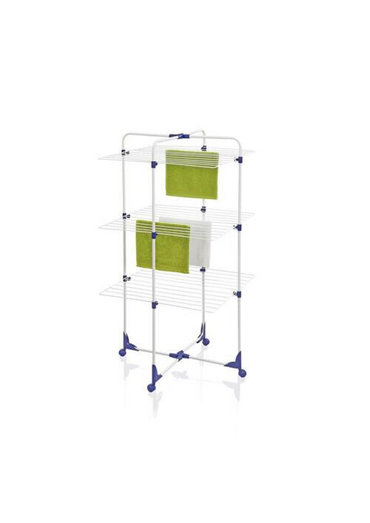 TURMTROCKNER CLASSIC TOWER 68/68/126 cm  - Blau/Weiss, Konventionell, Metall (68/68/126cm) - Leifheit