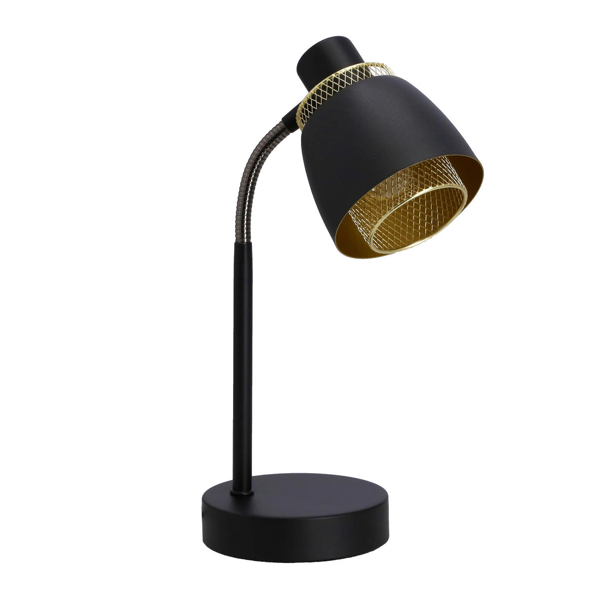 TISCHLEUCHTE 19/12/34 cm   - Goldfarben/Schwarz, Design, Metall (19/12/34cm)
