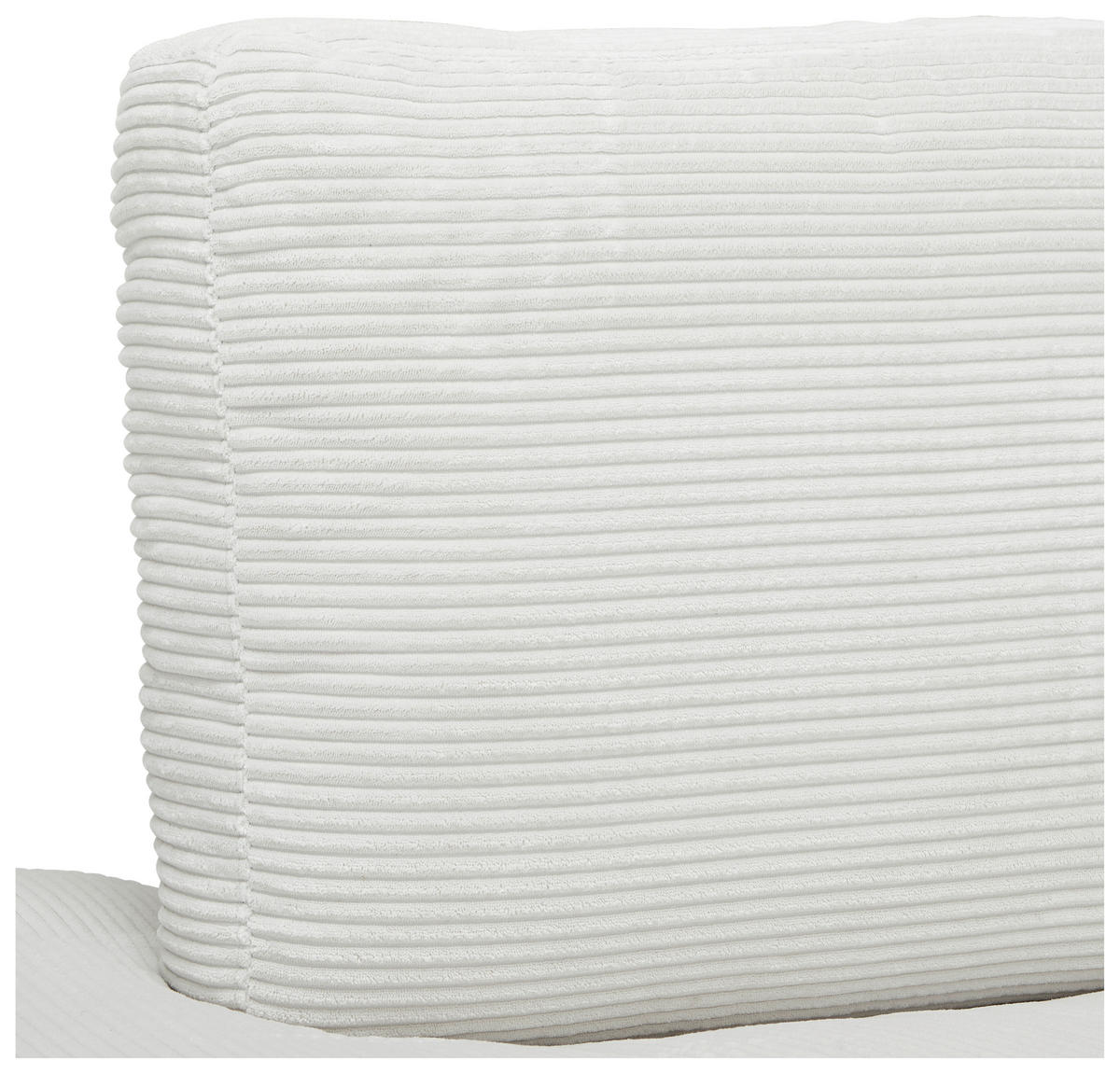 ECKSOFA in Cord Weiss  - Weiss/Schwarz, Design, Kunststoff/Textil (224/265cm) - Hom`in
