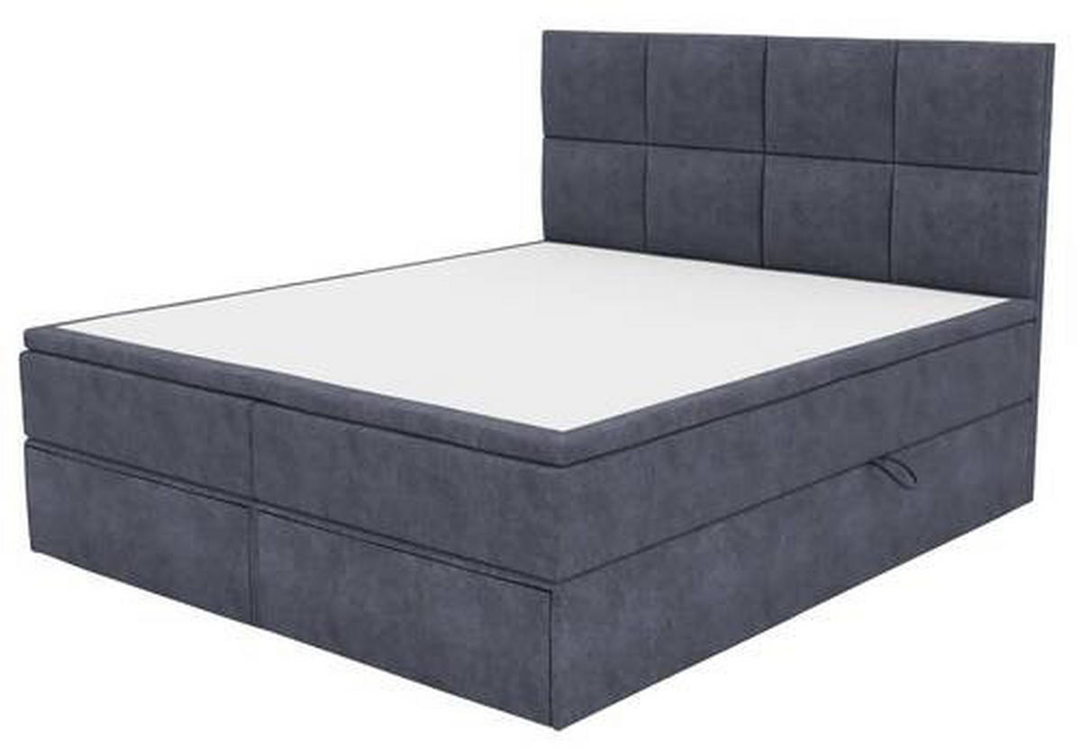 BOXBETT 140/200 cm  in Dunkelgrau  - Dunkelgrau/Schwarz, Konventionell, Kunststoff/Textil (140/200cm) - Boxxx