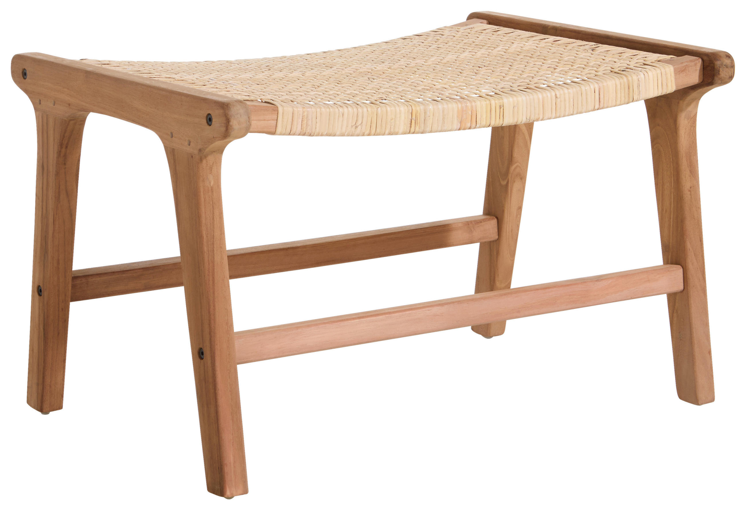 HOCKER Teakholz Naturfarben  - Naturfarben, Design, Naturmaterialien/Holz (65/41/47cm) - Livetastic