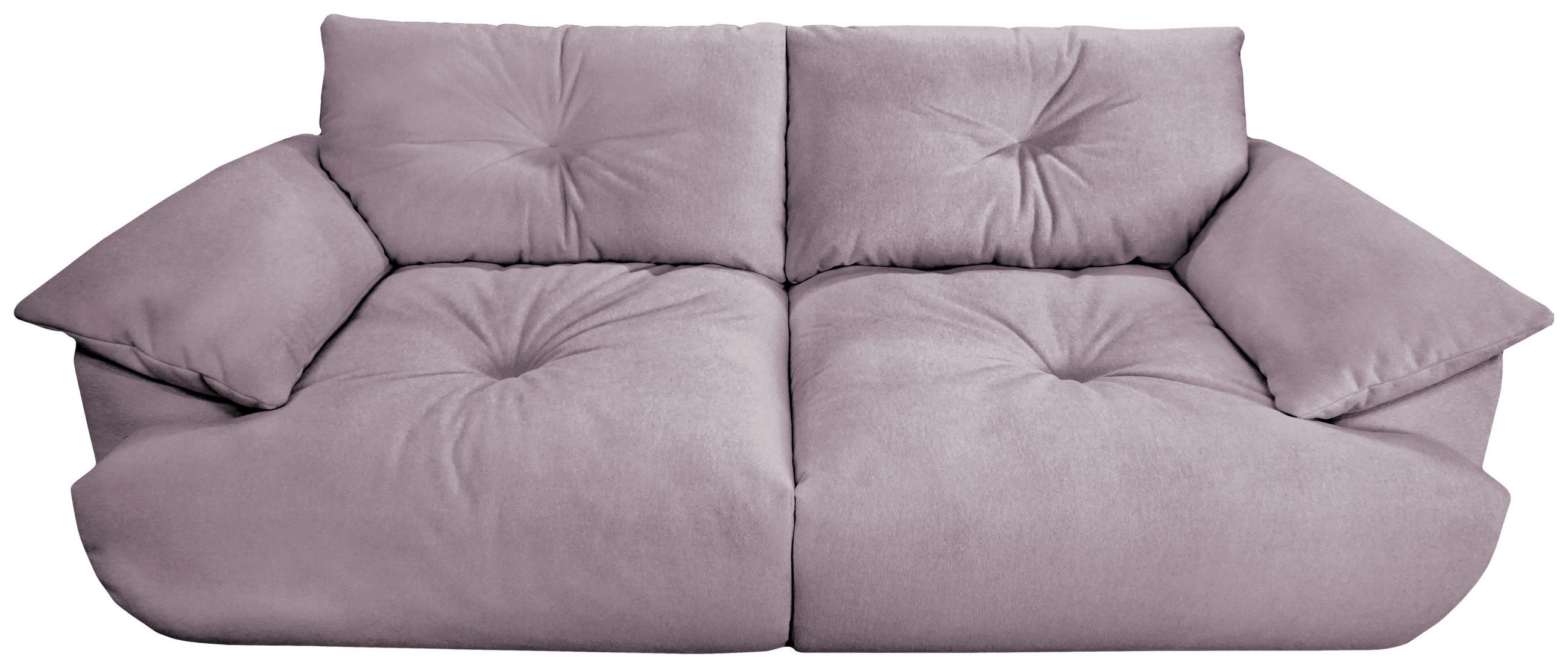 BIGSOFA Webstoff Flieder  - Flieder/Schwarz, KONVENTIONELL, Kunststoff/Textil (243/90,5/130cm) - Ambia Home