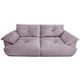 BIGSOFA Webstoff Flieder  - Flieder/Schwarz, KONVENTIONELL, Kunststoff/Textil (243/90,5/130cm) - Ambia Home