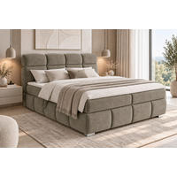 BOXBETT 140/200 cm,  in Grün, Bettkasten, Topper,  - Chromfarben/Grün, MODERN, Holz/Kunststoff (140/200cm) - MID.YOU