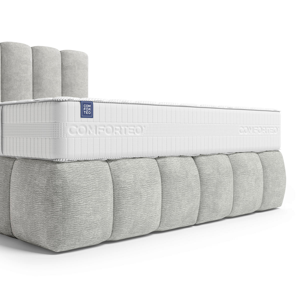 BOXSPRINGBETT 180/200 cm,  in Grau, Matratze, H3 + H4 = fest + sehr fest  - Schwarz/Grau, Modern, Holz/Holzwerkstoff (180/200cm) - MID.YOU