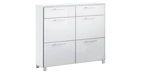 SCHUHKIPPER 121/108/31 cm - Chromfarben/Alufarben, Design, Glas/Holzwerkstoff (121/108/31cm) - Novel