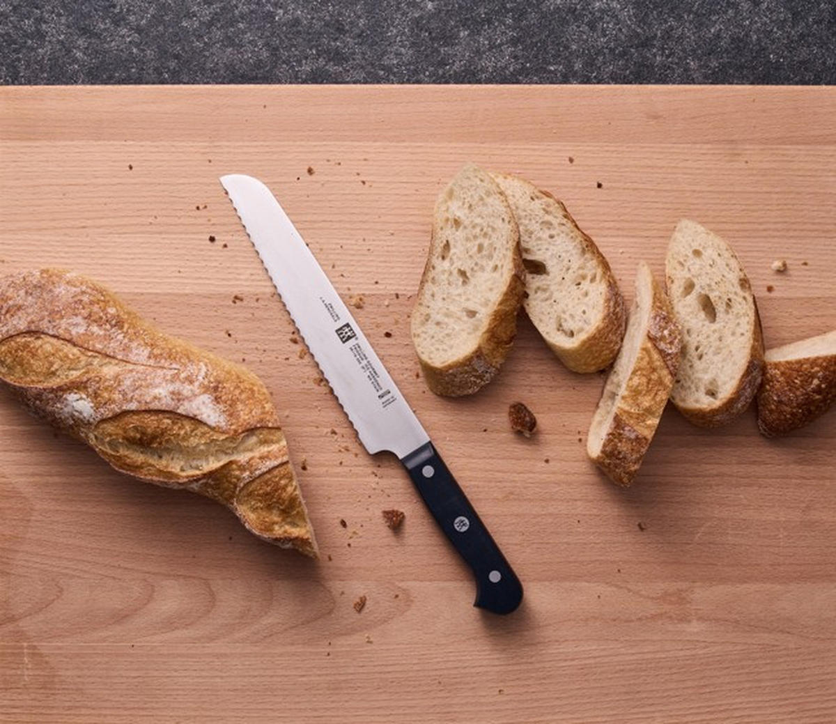 BROTMESSER ZWILLING® GOURMET  - Silberfarben/Schwarz, Basics, Kunststoff/Metall - Zwilling