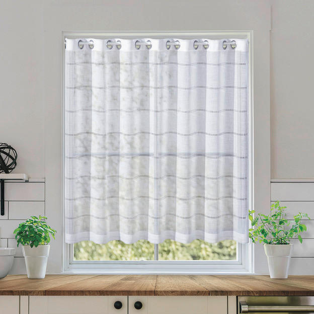 KURZGARDINE   140/90 cm   - Weiß, KONVENTIONELL, Textil (140/90cm)