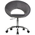 DREHSTUHL Samt Grau, Chromfarben  - Chromfarben/Grau, KONVENTIONELL, Kunststoff/Textil (66/82-94/54cm) - Carryhome