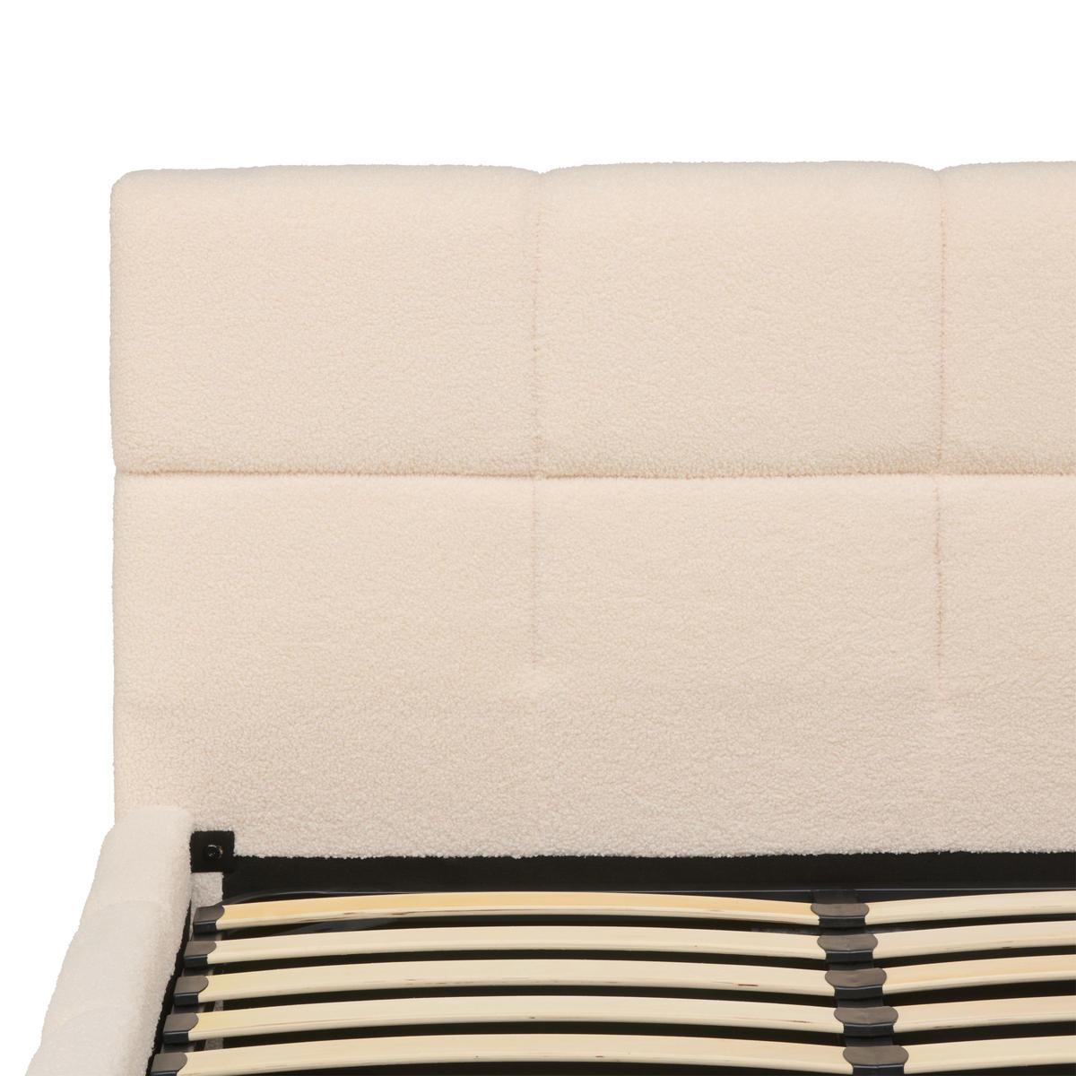POLSTERBETT Lattenrost Beige 180/200 cm  - Beige/Schwarz, MODERN, Holz/Kunststoff (180/200cm) - Livetastic