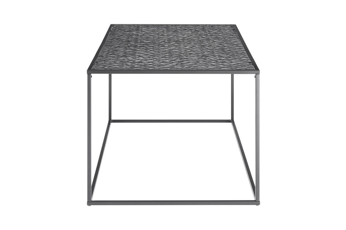 COUCHTISCH in Metall, Glas 110/55/45 cm  - Schwarz, Design, Glas/Metall (110/55/45cm) - Livetastic