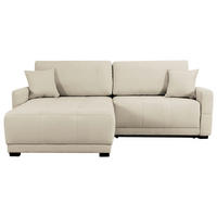 ECKSOFA Creme Chenille, Struktur  - Creme, Design, Textil (237/186cm) - MID.YOU