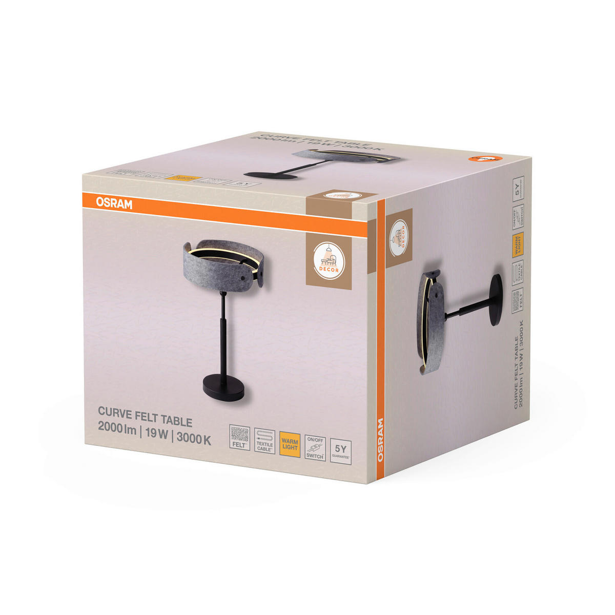 LED-TISCHLEUCHTE 27/43 cm   - Dunkelgrau, Basics, Kunststoff/Textil (27/43cm) - Osram