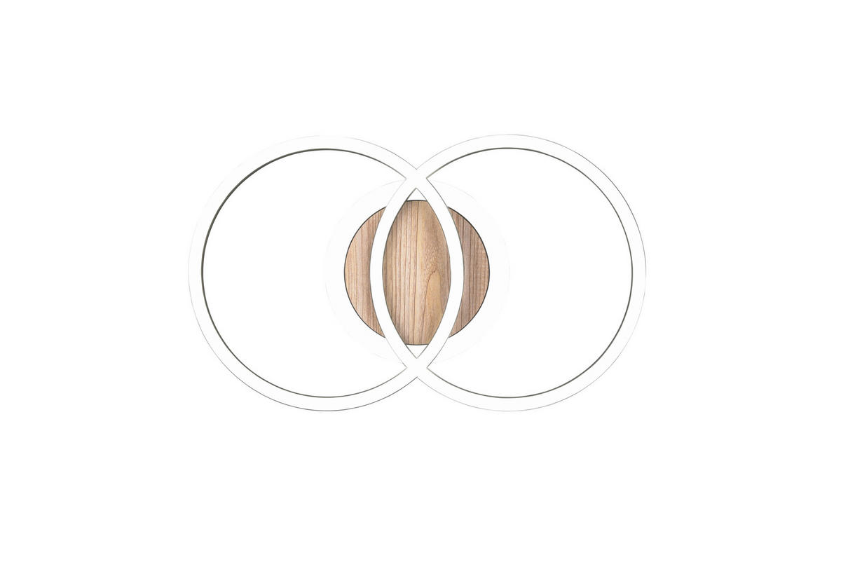 LED-DECKENLEUCHTE    46,5/28,/8,5 cm  - Braun, Basics, Kunststoff (46,5/28,/8,5cm)