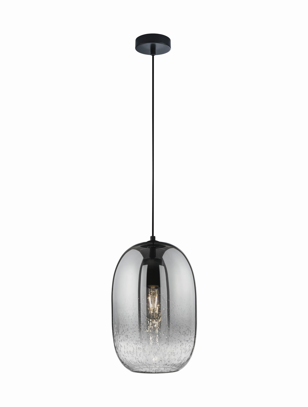 PENDELLEUCHTE Trace 20/150 cm   - Sandfarben/Schwarz, Trend, Kunststoff/Textil (20/150cm) - Fischer & Honsel