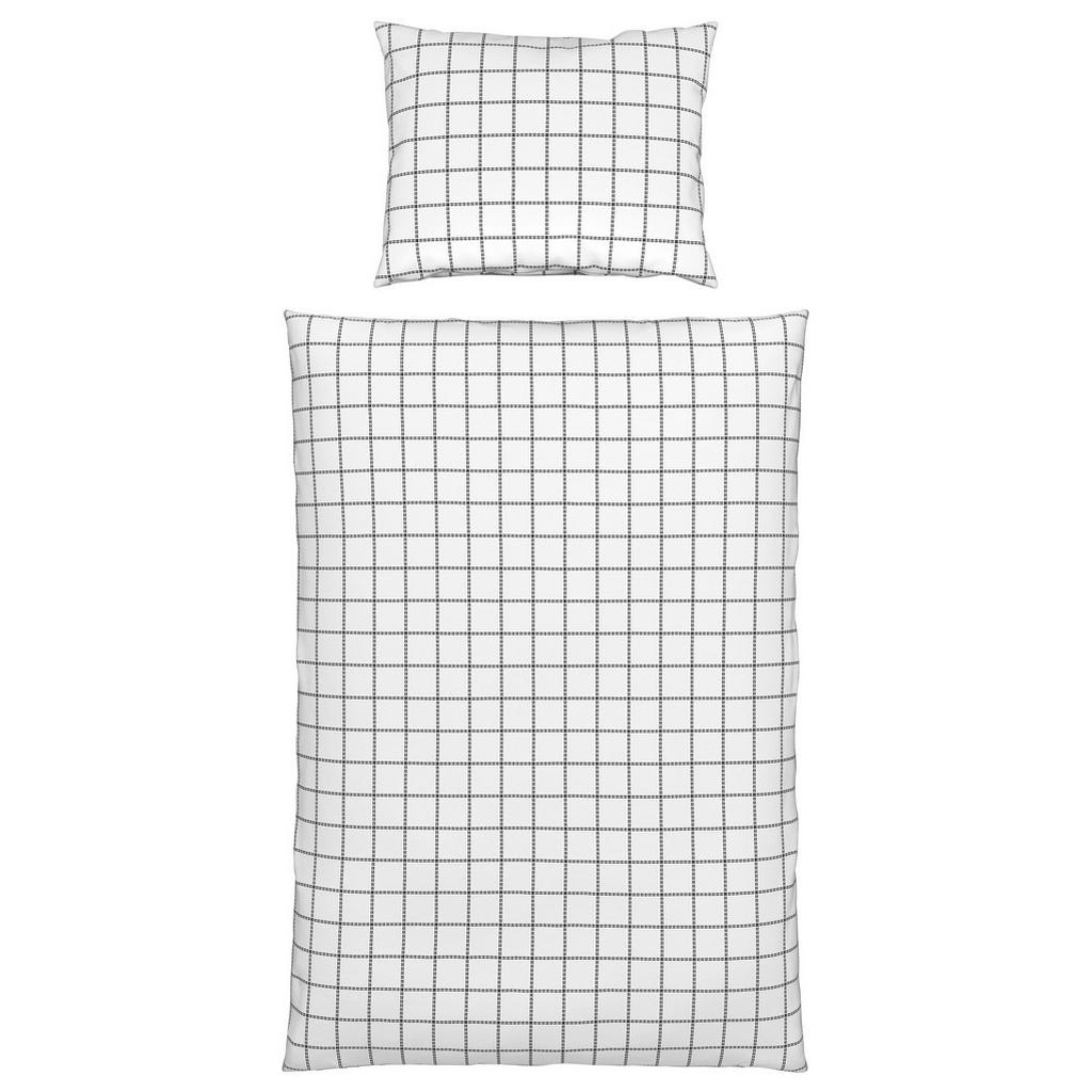 Renforce Bettwäsche 140x200 cm Valentina Baumwolle Weiß