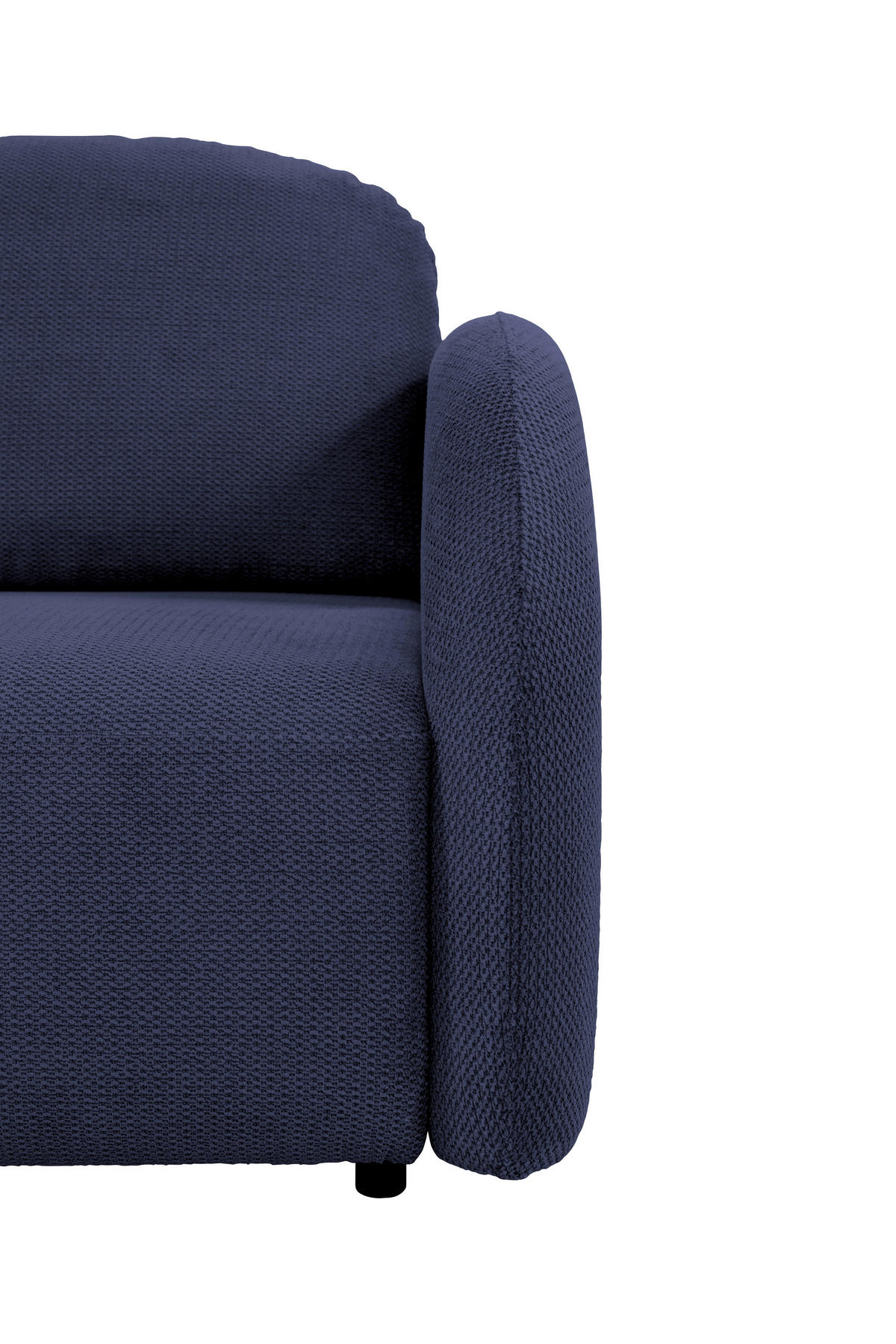 SCHLAFSOFA ROMA  mit Struktur Dunkelblau  - Schwarz/Dunkelblau, Design, Textil (230/90/105cm) - MID.YOU