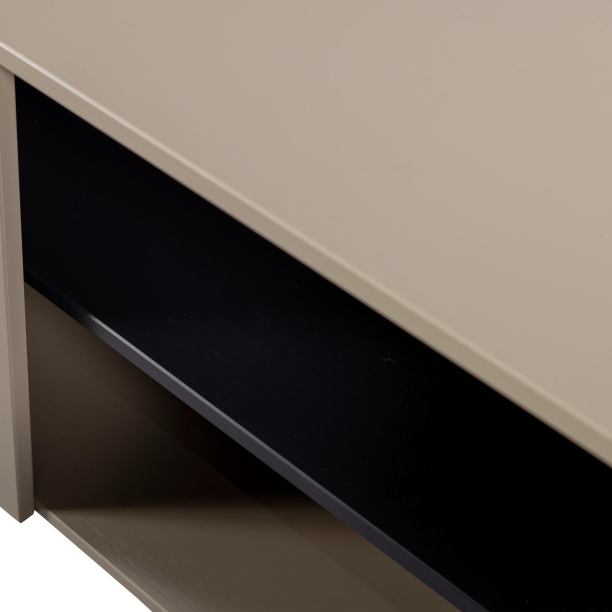 LOWBOARD Gunnar 154/56/44 cm  stehend, hängend  - Schlammfarben, Design, Holz/Metall (154/56/44cm) - Livetastic