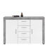 KOMMODE Grau, Weiß - Silberfarben/Schwarz, LIFESTYLE, Holzwerkstoff/Kunststoff (134 86 40cm) - Carryhome KOMMODE Grau, Weiß - Silberfarben/Schwarz, LIFESTYLE, Holzwerkstoff/Kunststoff (134 86 40cm) - Carryhome