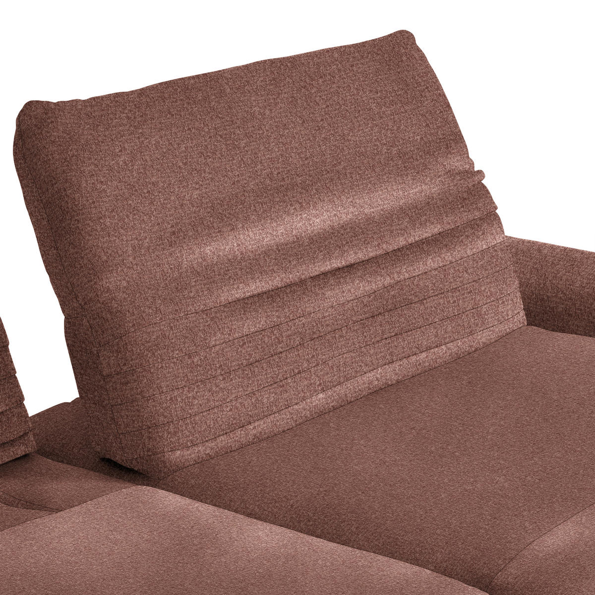 ECKSOFA in Chenille Rotbraun  280/170-195 cm  - Rotbraun/Schwarz, Design, Textil/Metall (280/170-195cm) - Dieter Knoll
