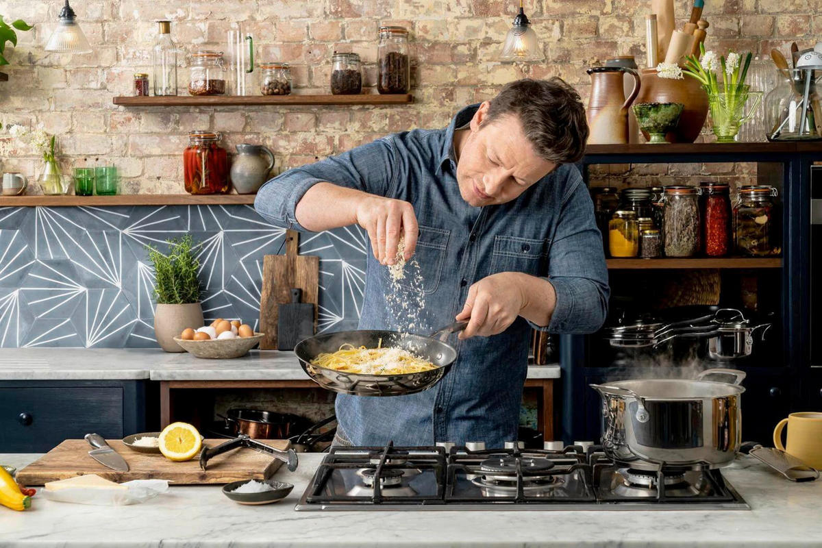 PFANNENSET Jamie Oliver 3-teilig  - Edelstahlfarben, Basics, Metall - Jamie Oliver