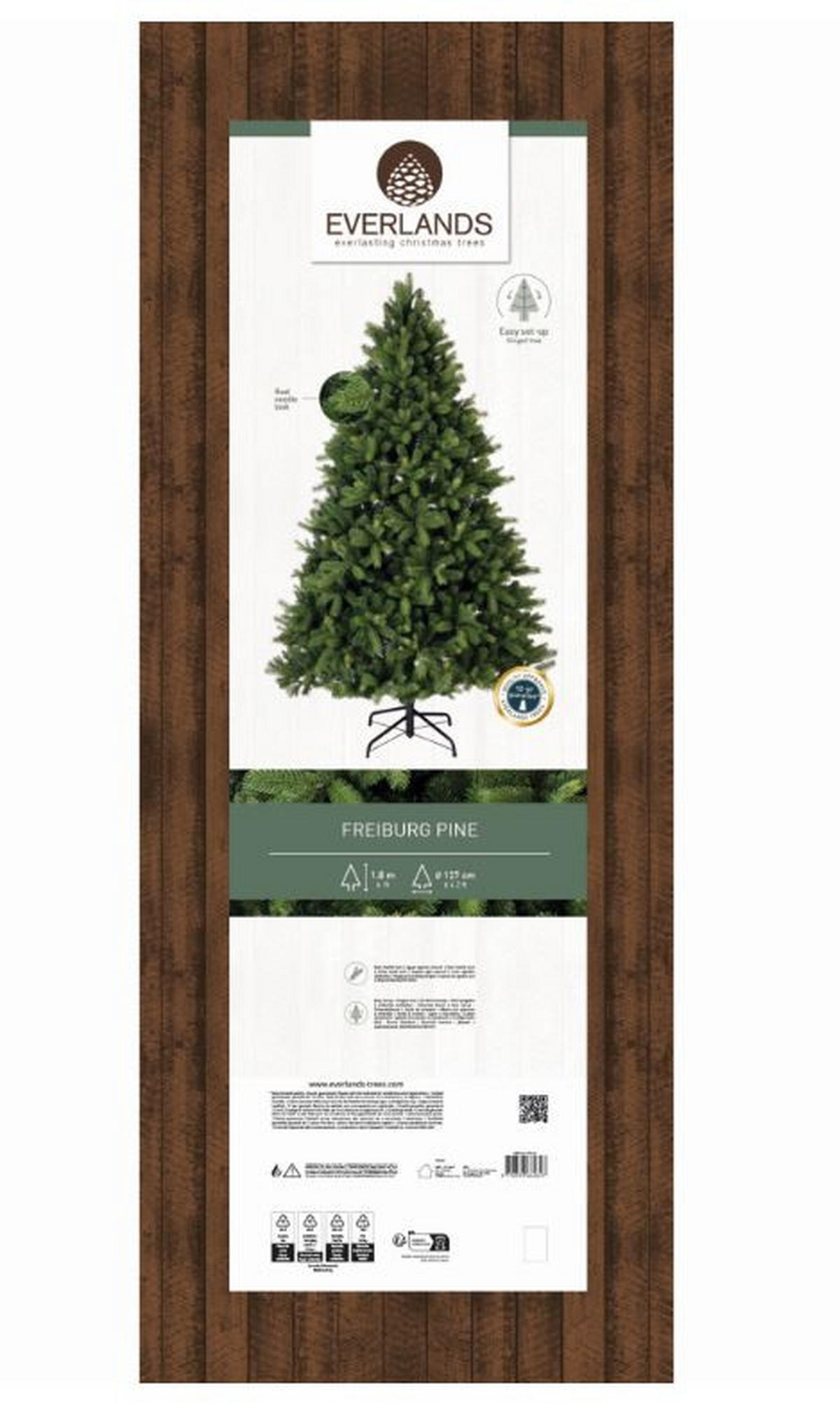 NOVOGODIŠNJA JELKA - zelena, Osnovno, metal/plastika (127/180cm) - X-Mas