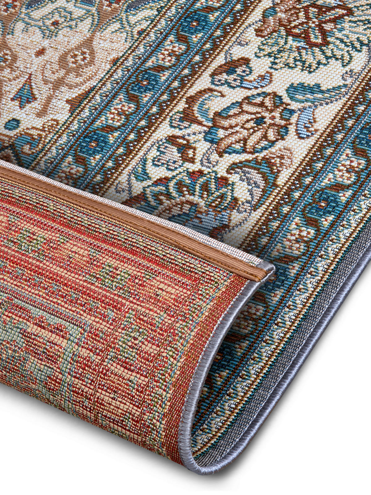 OUTDOORTEPPICH 120/180 cm Flair Creme, Blaugrau  - Blaugrau/Creme, Design, Kunststoff (120/180cm)