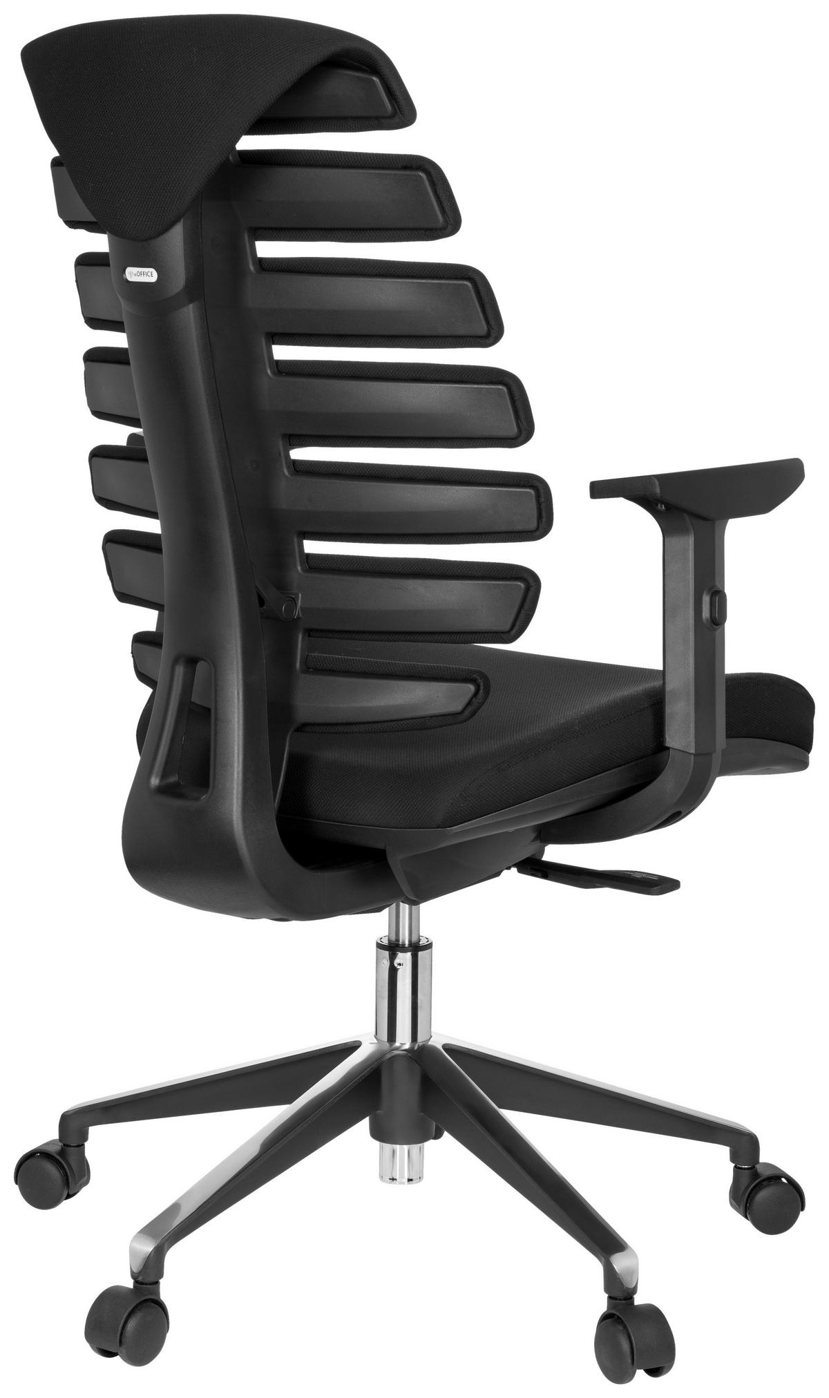 OTOČNÁ ŽIDLE, plochá tkanina, černá - černá, Moderní, kov/textil (65/115/50cm) - MID.YOU