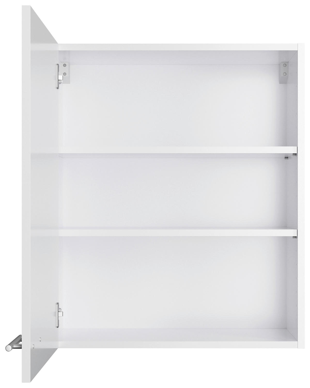 KÜCHENBLOCK 210 cm   in Weiß, Weiß Hochglanz  - Edelstahlfarben/Weiß Hochglanz, Basics, Holzwerkstoff/Metall (210cm) - Optifit