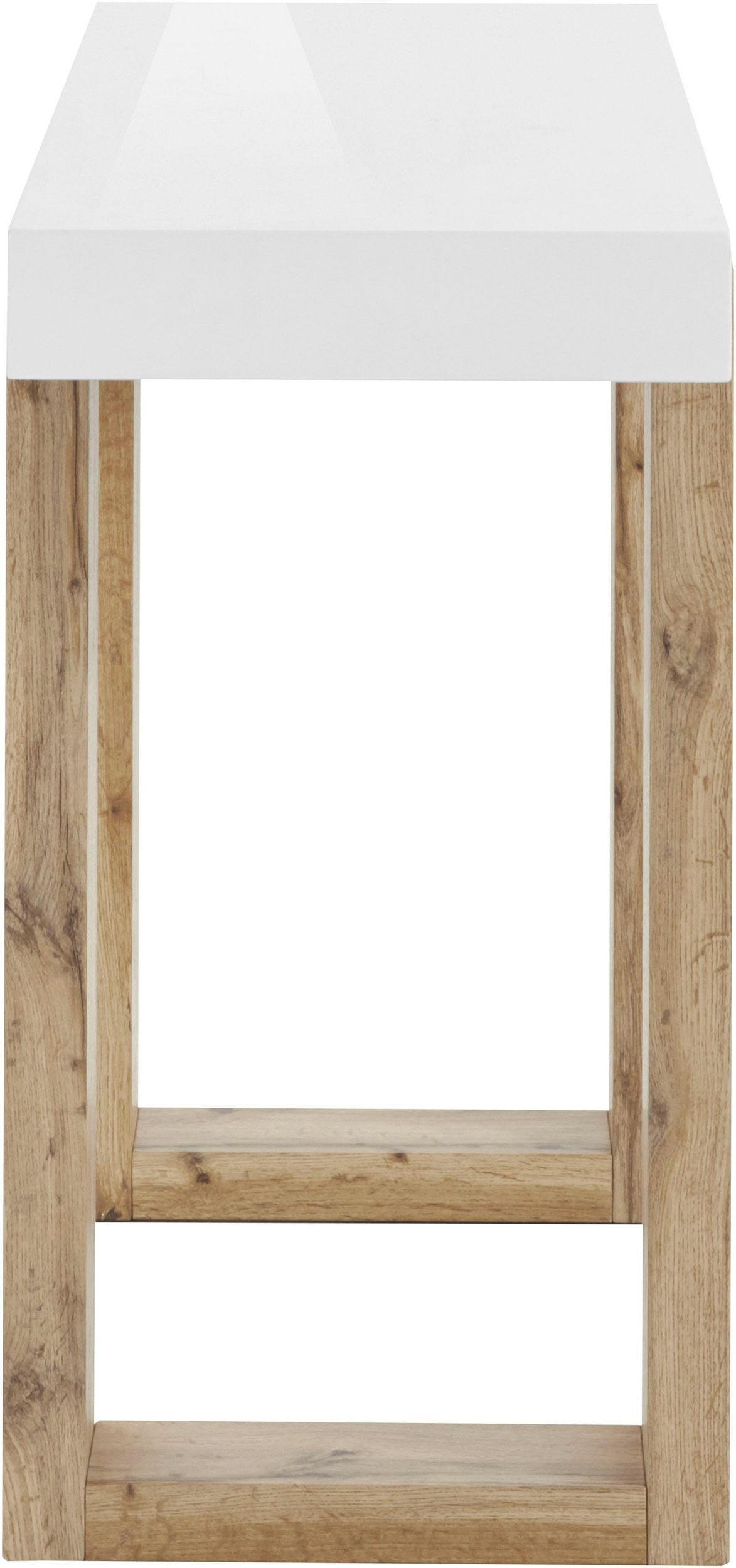 KONSOLE Weiß  - Eichefarben/Weiß, Design, Holzwerkstoff (110/76/40cm) - MID.YOU