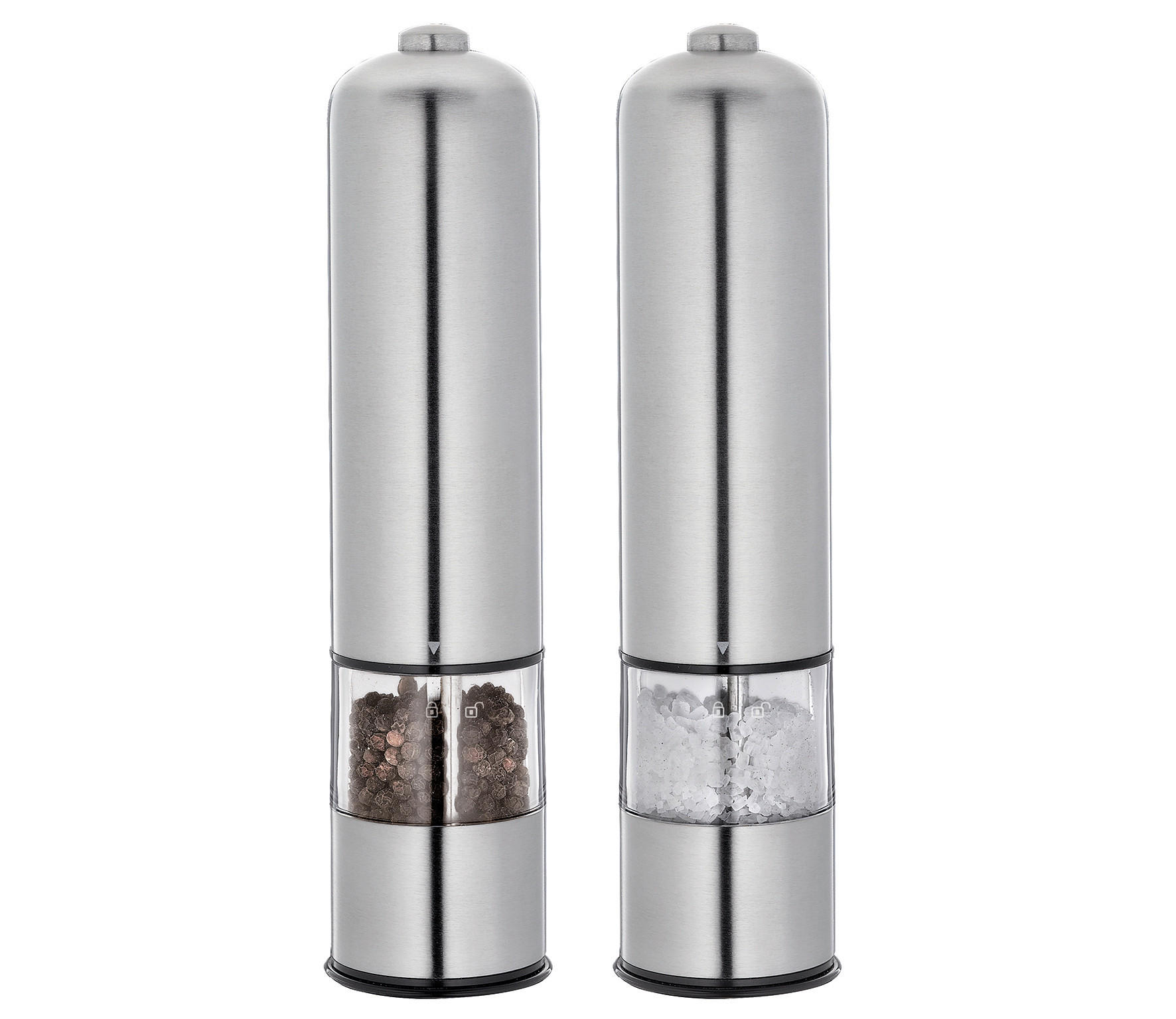 ELEKTR. SALZ-/PFEFFERMÜHLE  - Edelstahlfarben, Basics, Metall (5/23cm) - Cilio