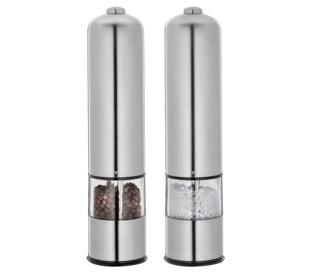 ELEKTR. SALZ-/PFEFFERMÜHLE  - Edelstahlfarben, Basics, Metall (5/23cm) - Cilio