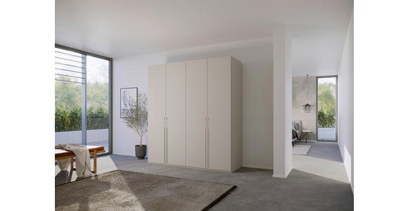 DREHTÜRENSCHRANK 201/235/60 cm 4-türig Grau - Grau, Trend, Holzwerkstoff/Metall (201/235/60cm) - Novel