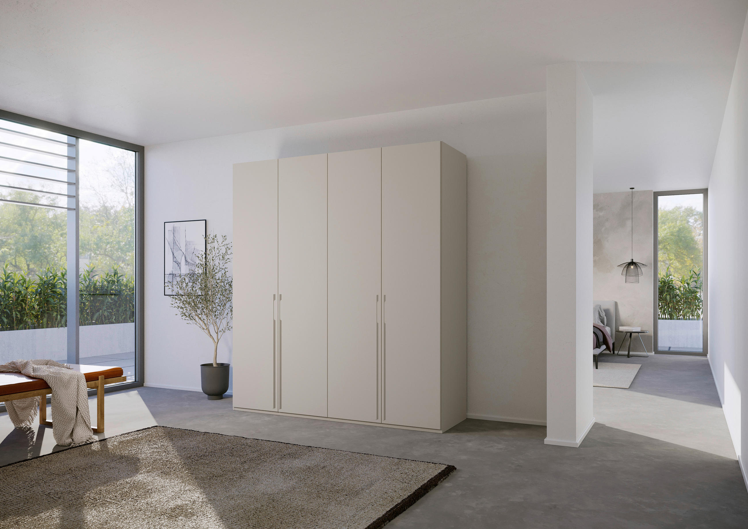 DREHTÜRENSCHRANK in Grau  - Grau, Trend, Holzwerkstoff/Metall (201/223/60cm) - Novel