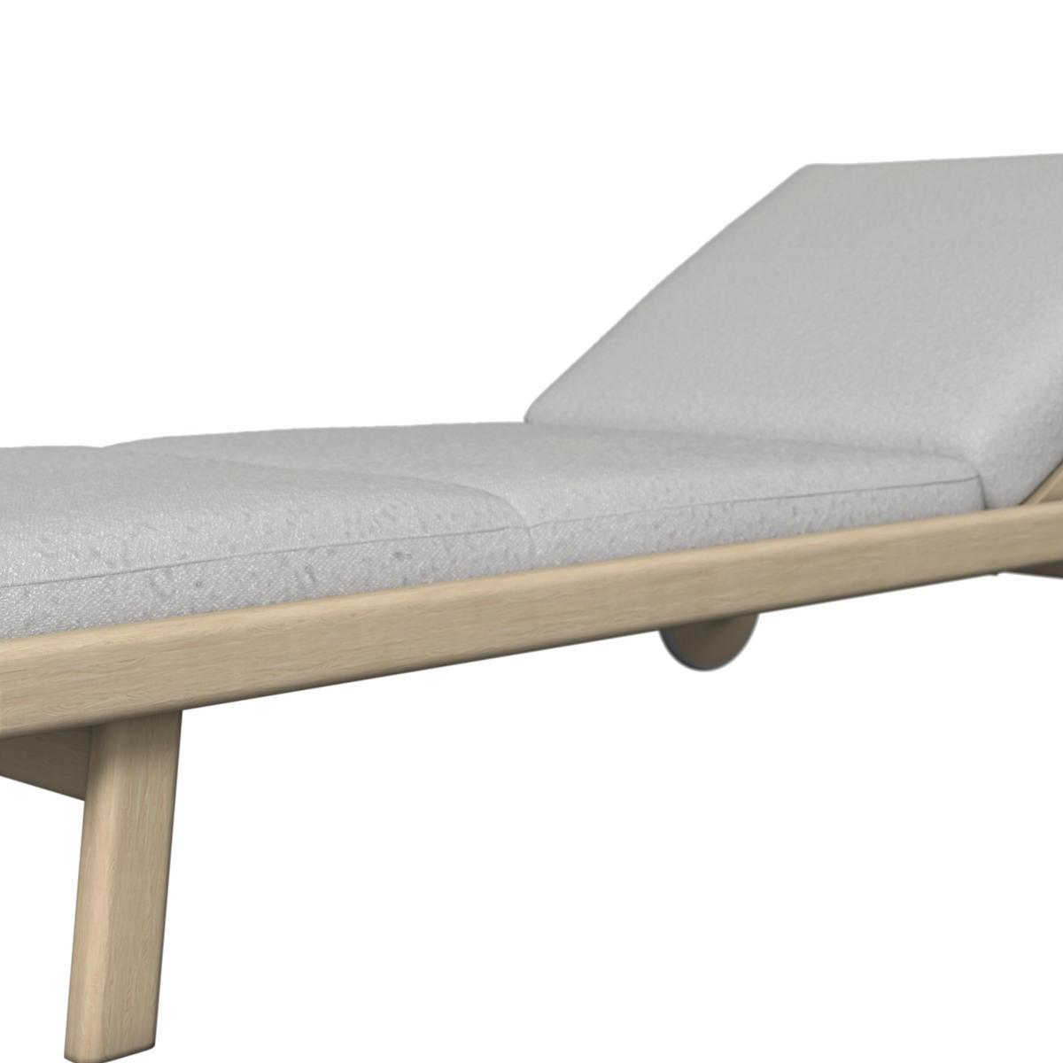 SONNENLIEGE 205/38,5/80 cm Esche  - Taupe/Sandfarben, ROMANTIK / LANDHAUS, Holz/Textil (205/38,5/80cm) - Dieter Knoll