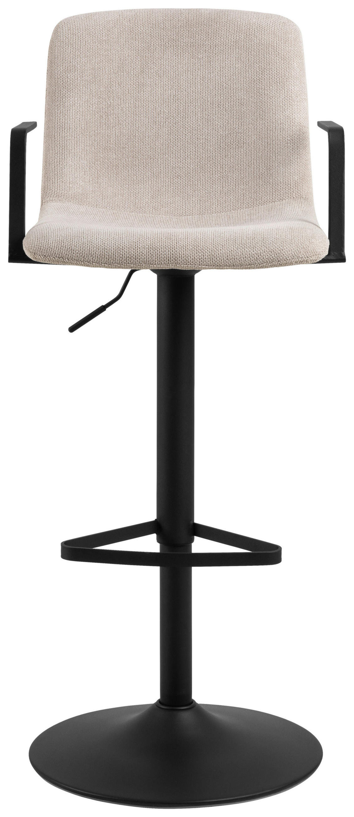 BARHOCKER in Textil Schwarz, Beige  - Beige/Schwarz, Trend, Textil (50/114/53cm) - MID.YOU