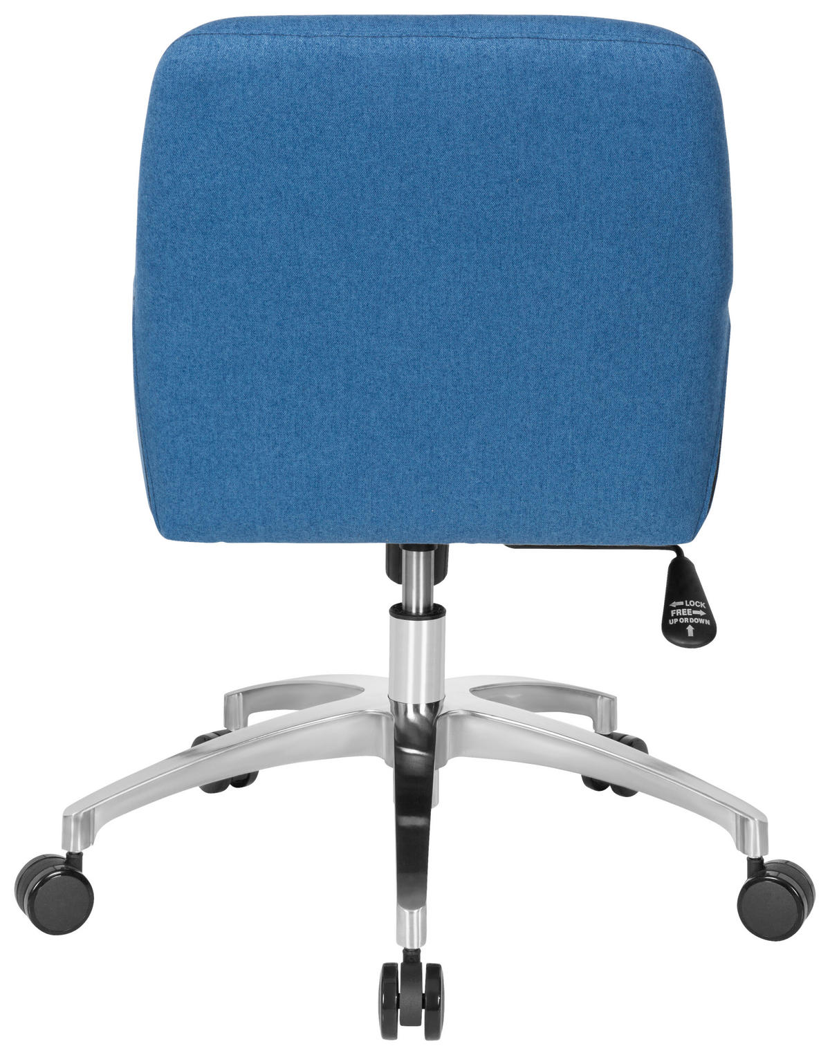 OTOČNÁ ŽIDLE, plochá tkanina, modrá - modrá/barvy stříbra, Basics, kov/textil (53/82/62cm) - MID.YOU