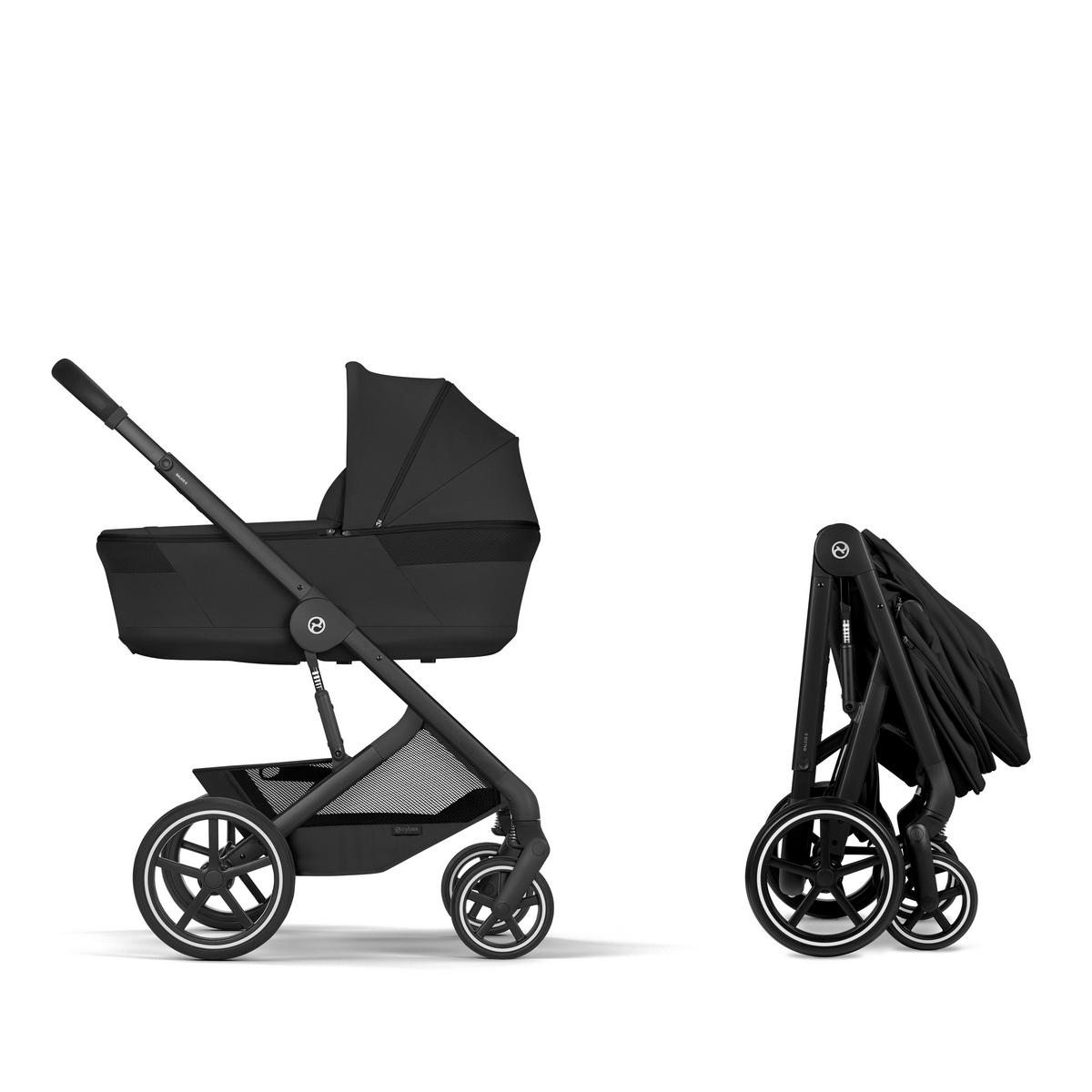 KOMBINIRANA DJEČJA KOLICA  Balios S Lux BLK inkl. Fold-Carrycot  - crna, Basics, tekstil/metal (87/60/108cm) - cybex GOLD