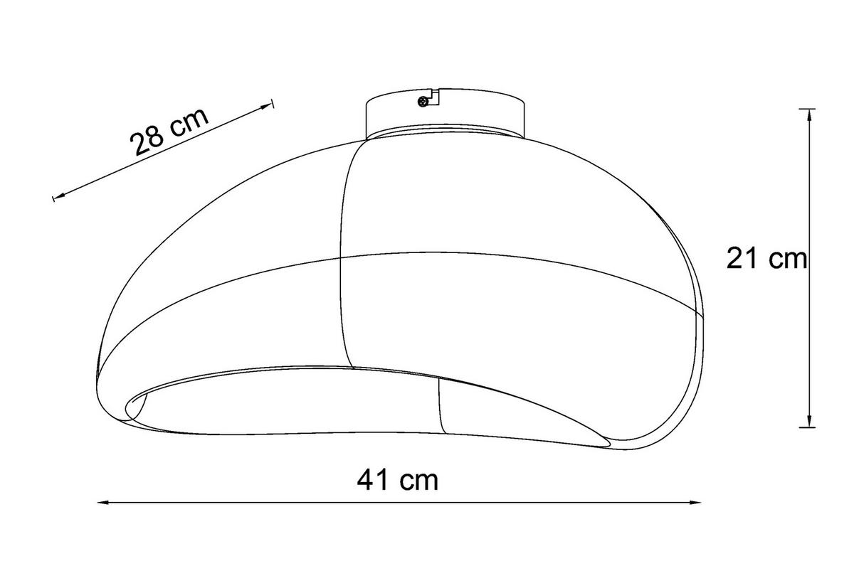 DECKENLEUCHTE 41/28/21 cm   - Weiß, Design, Kunststoff/Metall (41/28/21cm) - Collet's Monde