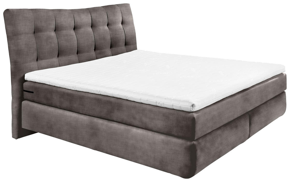 BOXSPRINGBETT 180/200 cm  in Braun  - Schwarz/Braun, Basics, Holzwerkstoff/Kunststoff (180/200cm) - Esposa