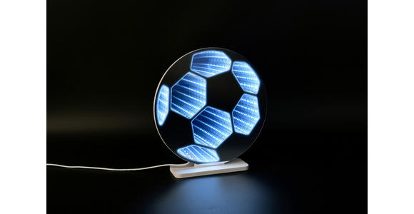 LED-DEKOLEUCHTE Football 23/24 cm  - Weiß, LIFESTYLE, Kunststoff/Metall (23/24cm) - Novel
