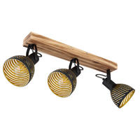 STRAHLER 54/12,5/25 cm   - Dunkelbraun/Goldfarben, Basics, Holz/Metall (54/12,5/25cm) - Globo