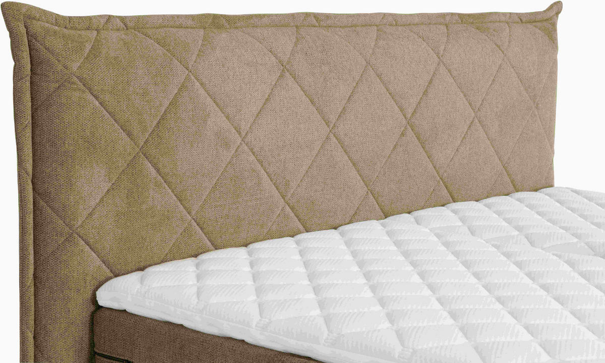 BOXSPRINGBETT 160/200 cm  in Olivgrün  - Schwarz/Olivgrün, Konventionell, Holz/Textil (160/200cm) - Welnova