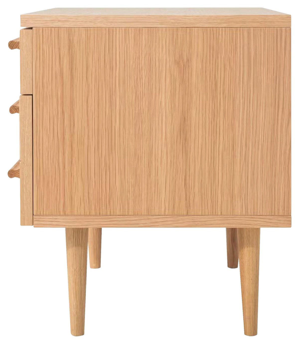 NACHTSCHRANK 55/50/40 cm Eiche furniert, massiv  - Eichefarben, Design, Holz/Holzwerkstoff (55/50/40cm) - home24