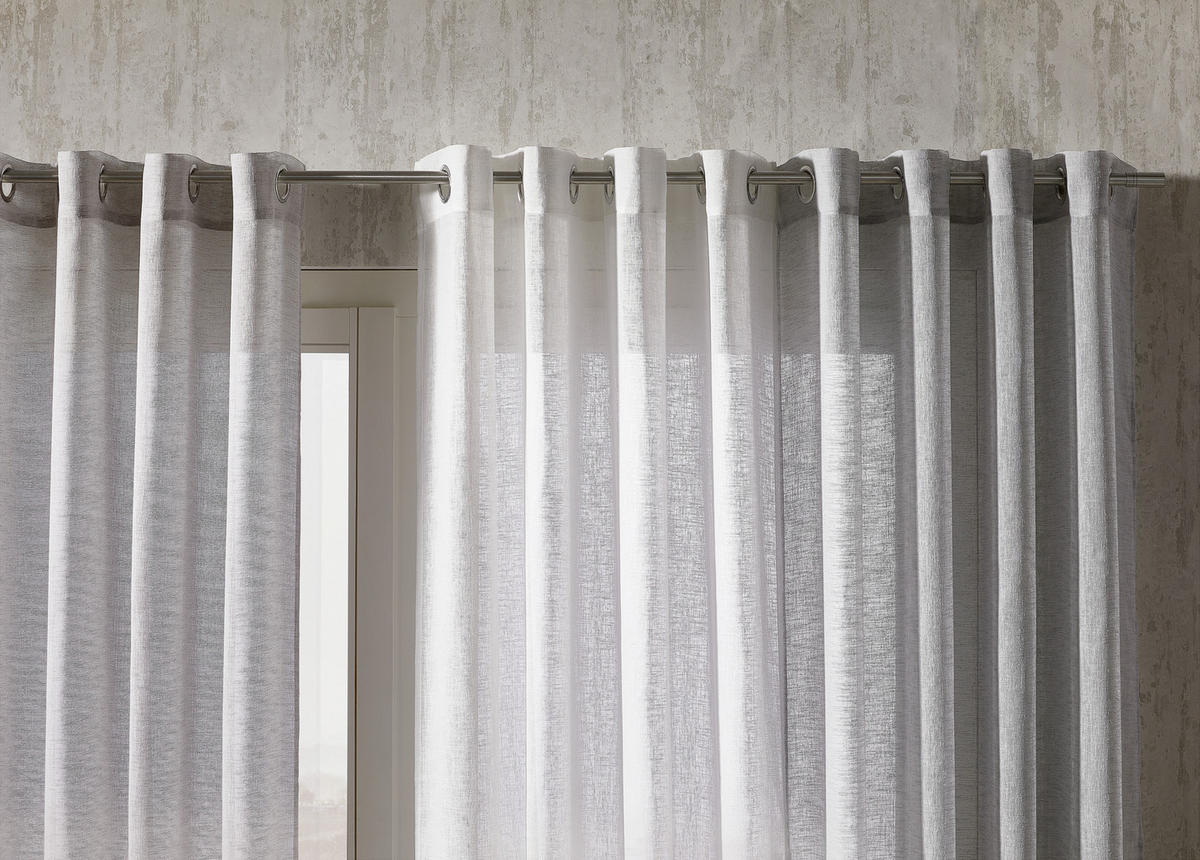 ZAVESA SA KARIKAMA prirodna boja - prirodna boja, Konvencionalno, tekstil (140/245cm) - Esposa