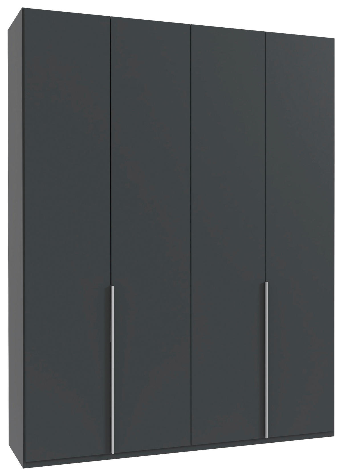 DREHTÜRENSCHRANK in Graphitfarben  - Alufarben/Graphitfarben, Modern, Holzwerkstoff/Metall (180/236/58cm) - MID.YOU