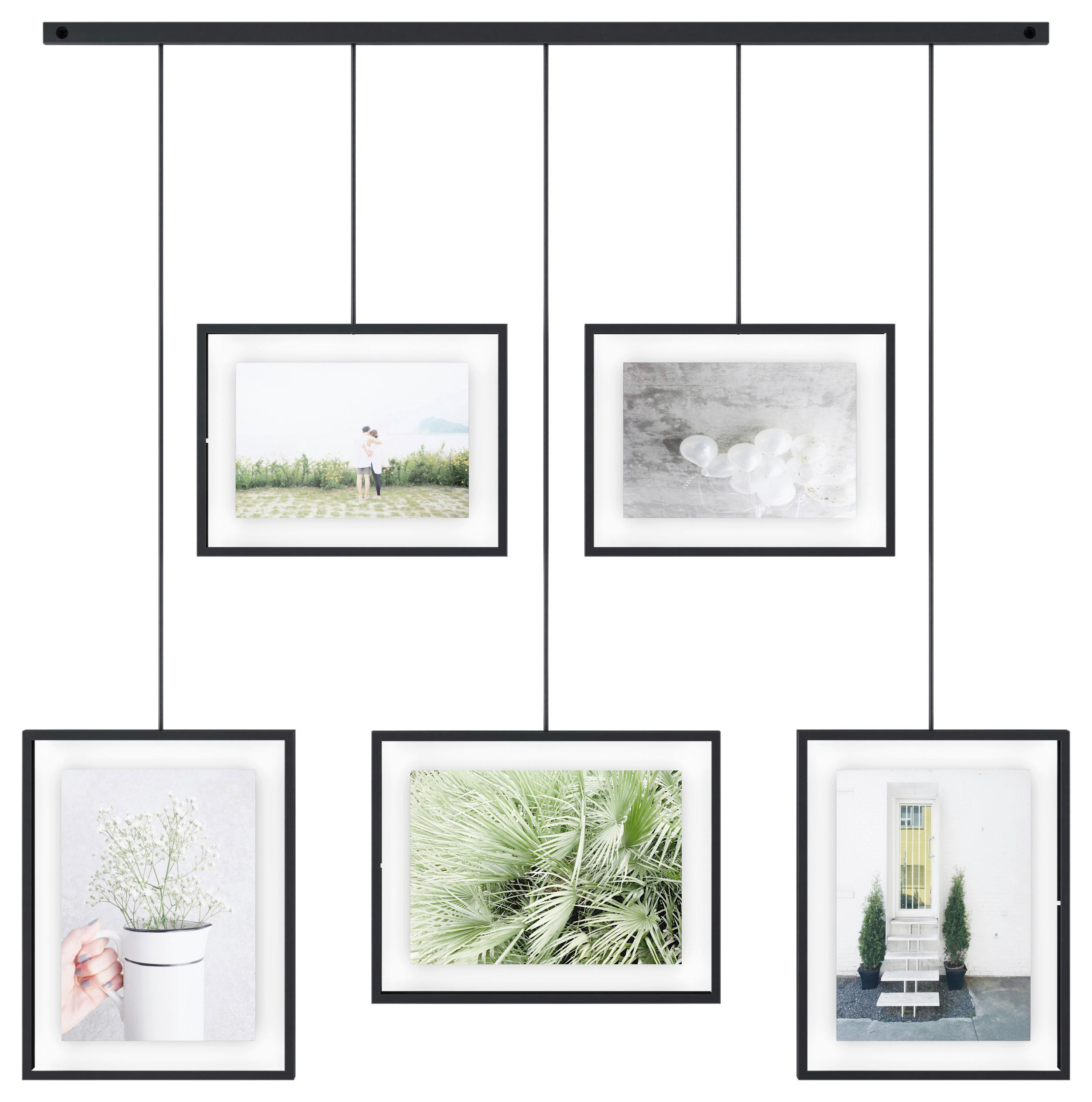 COLLAGEN-BILDERRAHMEN 79,4/3,18/69,5 cm  - Schwarz, Design, Glas/Metall (79,4/3,18/69,5cm) - Umbra