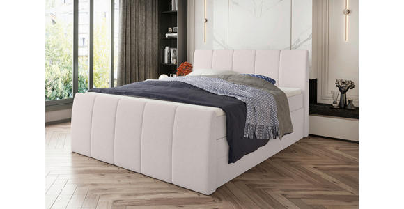 BOXSPRINGBETT 180/200 cm  in Greige  - Greige/Schwarz, KONVENTIONELL, Kunststoff/Textil (180/200cm) - Carryhome