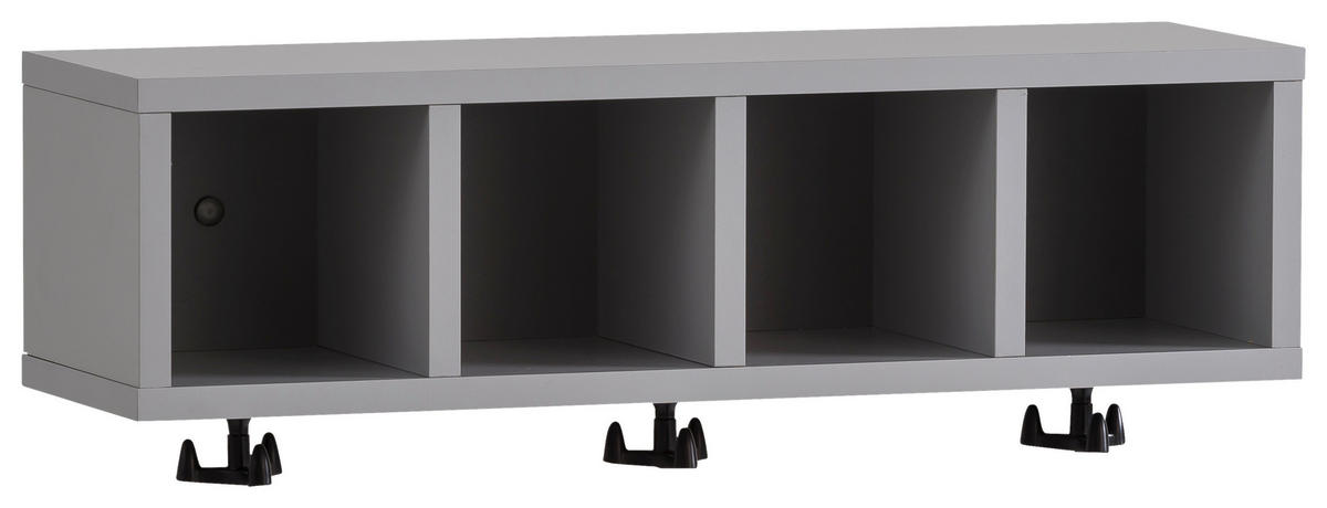 WANDREGAL 60/200/17,6 cm  - Grau, MODERN, Holzwerkstoff (60/200/17,6cm) - MID.YOU